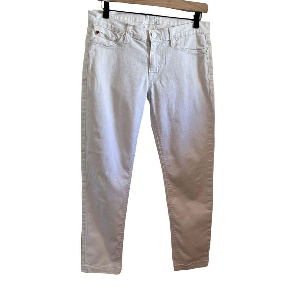 Hudson Harkin Crop Super Skinny White Jeans size 28